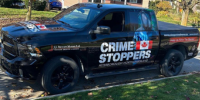 Pick Up Truck with Crime Stoppers Logo